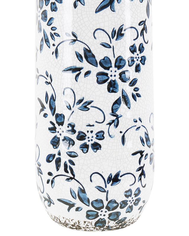 Mulai keramikvase til blomster hvid 1 stk.