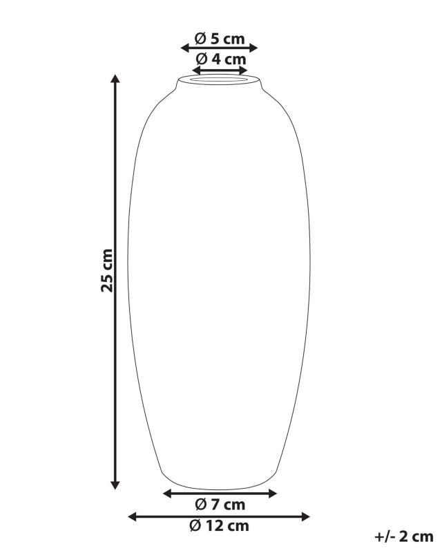 Mutilene keramik vase til blomster hvid 1 stk.