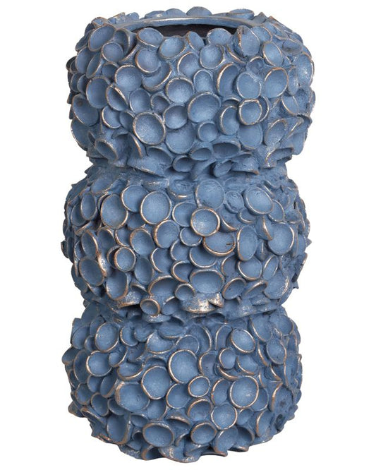 Muzaki keramik vase til blomster i blå, 1 stk.