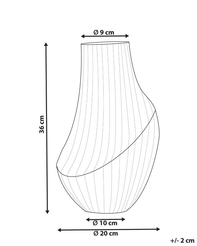Myrsina vase til blomster i gråt glas, 1 stk.