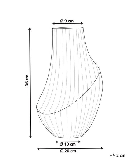 Myrsina vase til blomster i gråt glas, 1 stk.