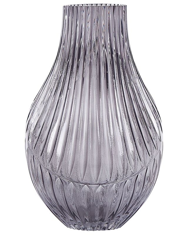 Myrsina vase til blomster i gråt glas, 1 stk.