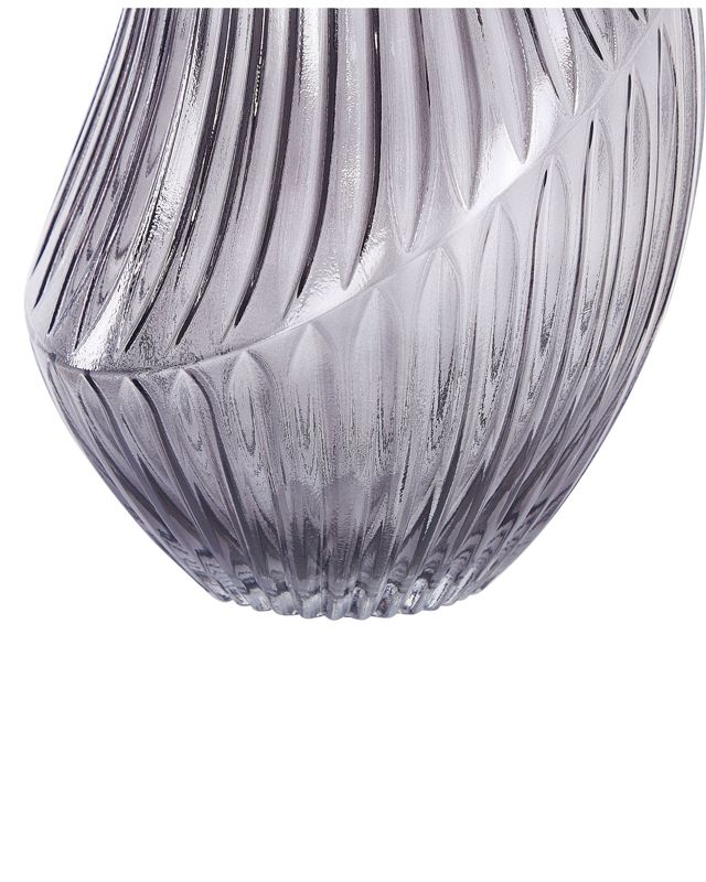 Myrsina vase til blomster i gråt glas, 1 stk.