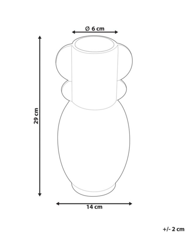 Mytilene vase til blomster i keramik, sort, 1 stk.