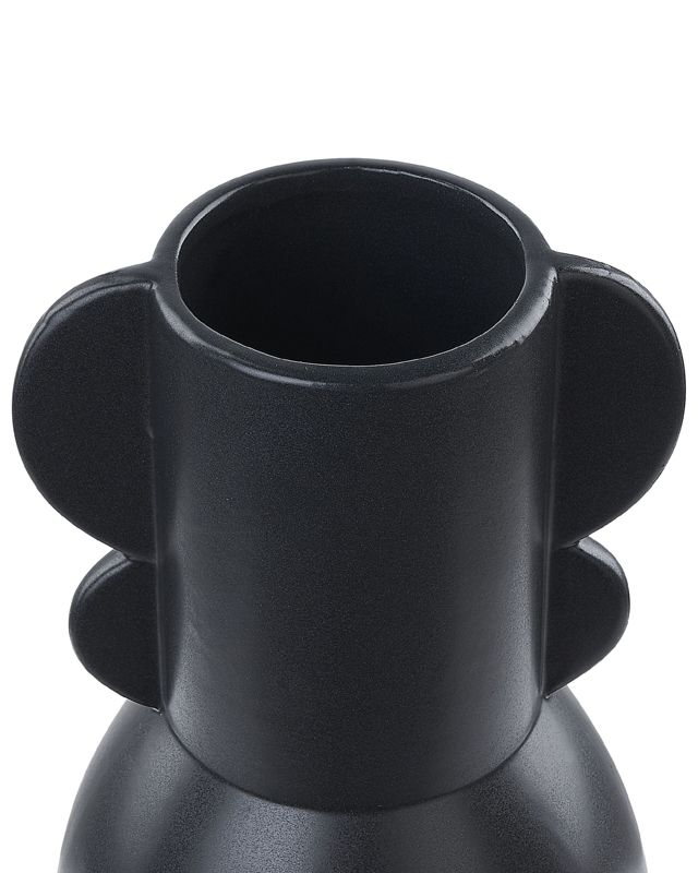 Mytilene vase til blomster i keramik, sort, 1 stk.