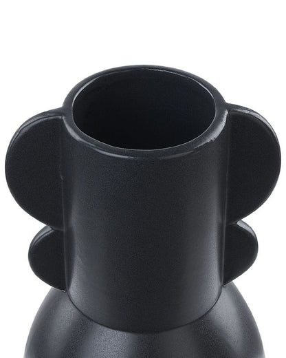 Mytilene vase til blomster i keramik, sort, 1 stk.