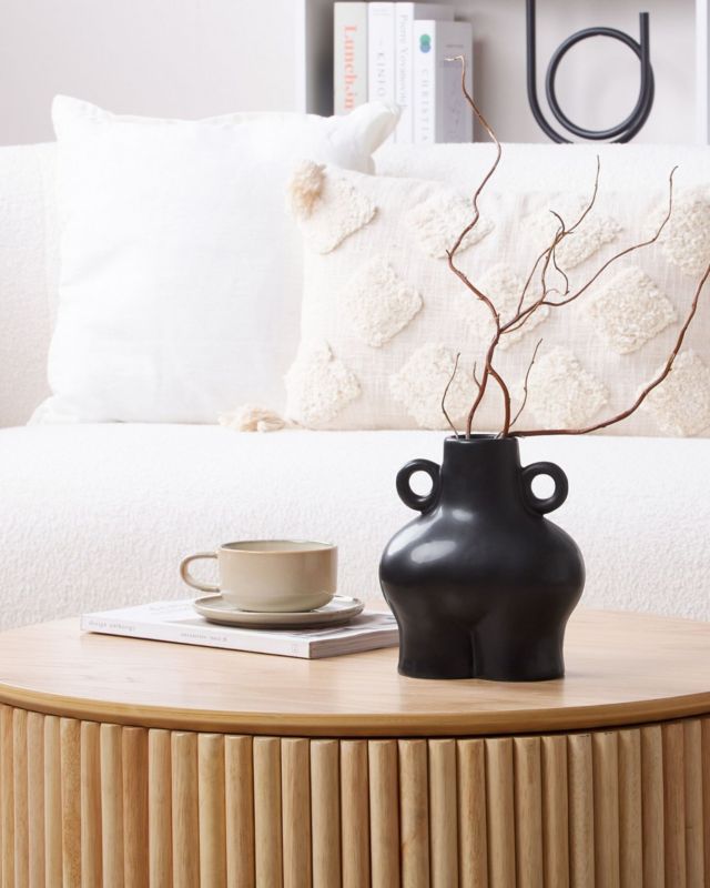 Nafplio keramik vase til blomster sort 1 stk.