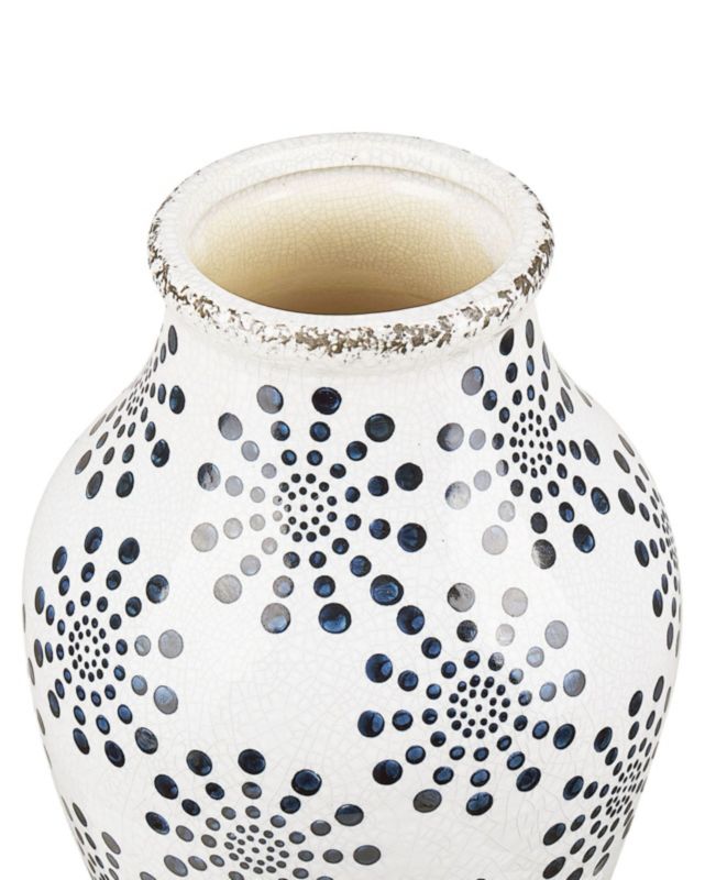Nemea keramik vase til blomster, hvid, 1 stk.