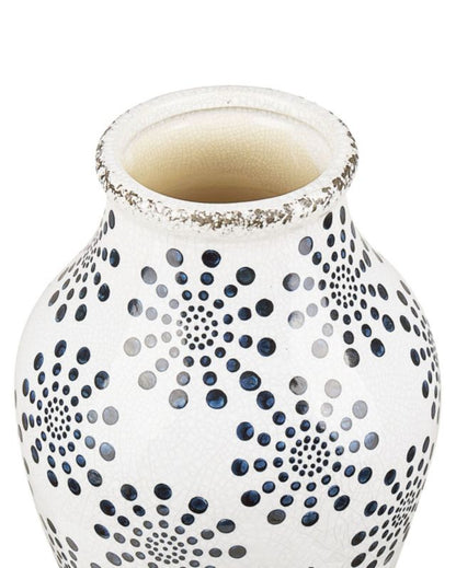 Nemea keramik vase til blomster, hvid, 1 stk.