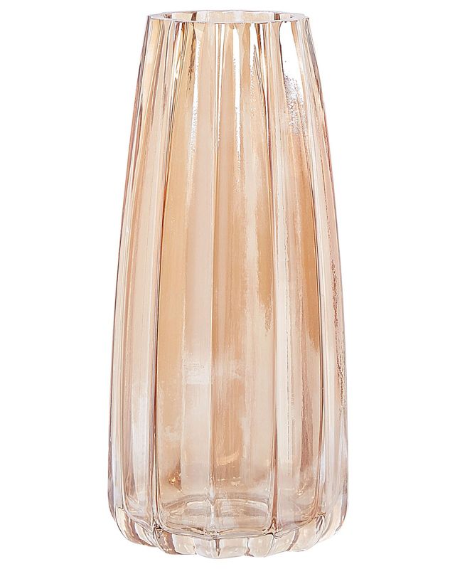 Oktonia vase til blomster i orange glas, 1 stk.