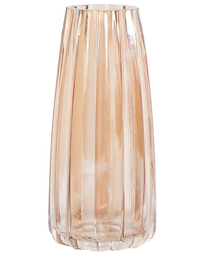 Oktonia vase til blomster i orange glas, 1 stk.