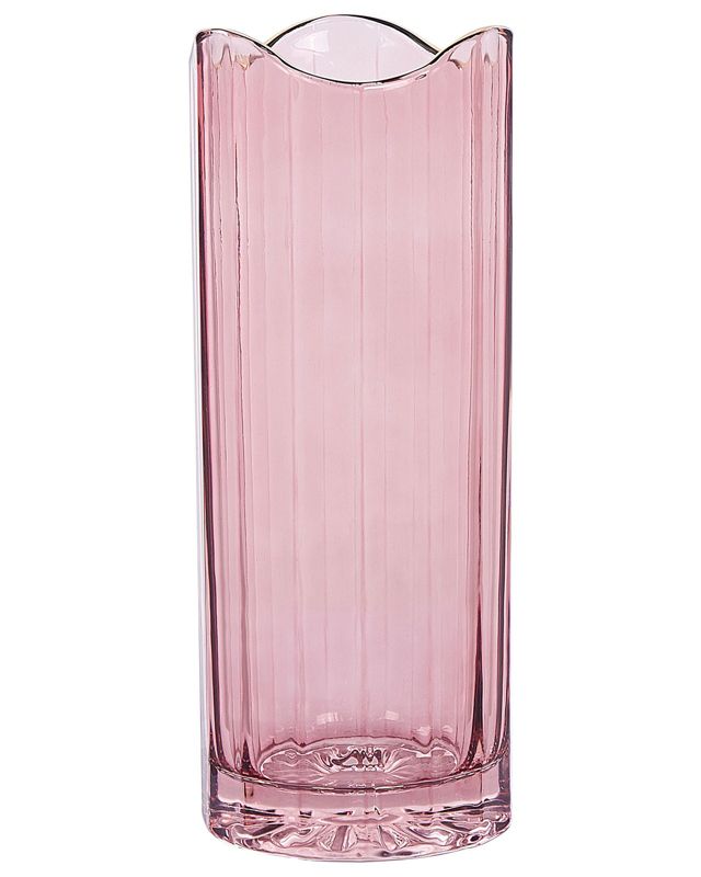 Perdiki vase til blomster i rosa glas, 1 stk.