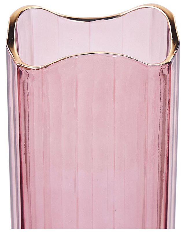 Perdiki vase til blomster i rosa glas, 1 stk.