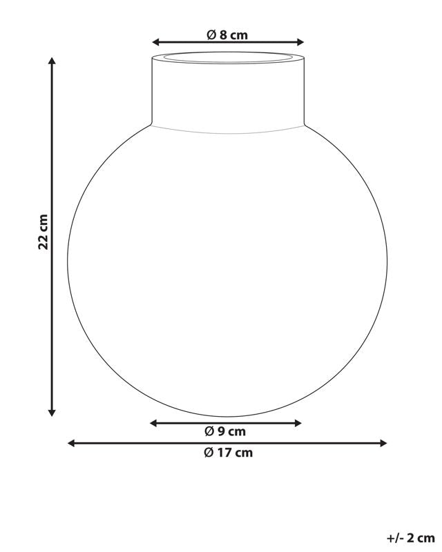 Polydrosos vase til blomster i gråt glas, 1 stk.