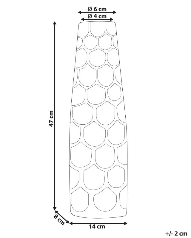 Sukhothai metalvase til blomster i sølv, 1 stk.