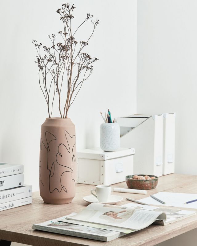 Sunfish keramik vase i sandfarve, 1 stk.