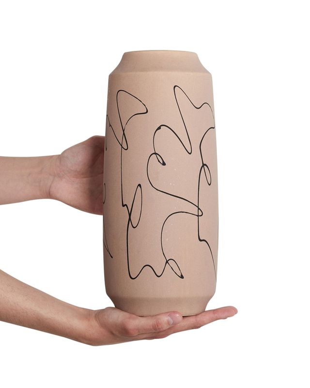 Sunfish keramik vase i sandfarve, 1 stk.