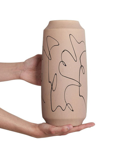 Sunfish keramik vase i sandfarve, 1 stk.
