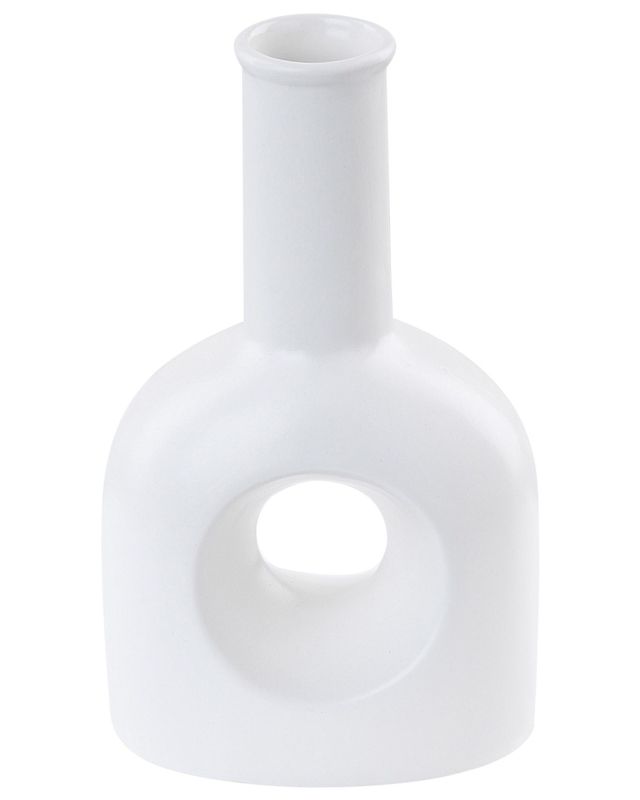 Thebes keramisk vase til blomster, hvid, 1 stk.