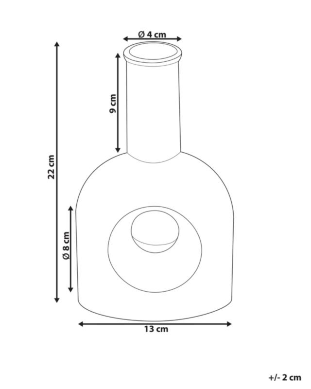 Thebes keramisk vase til blomster, hvid, 1 stk.