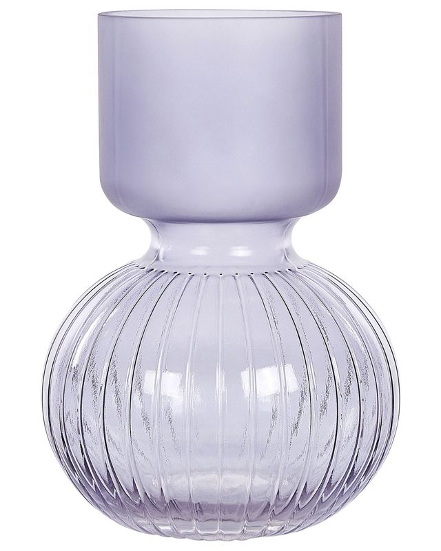 Thetidio vase til blomster i glas, lilla, 1 stk.