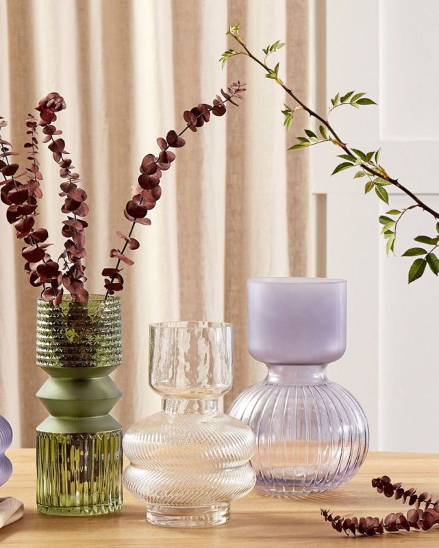 Thetidio vase til blomster i glas, lilla, 1 stk.