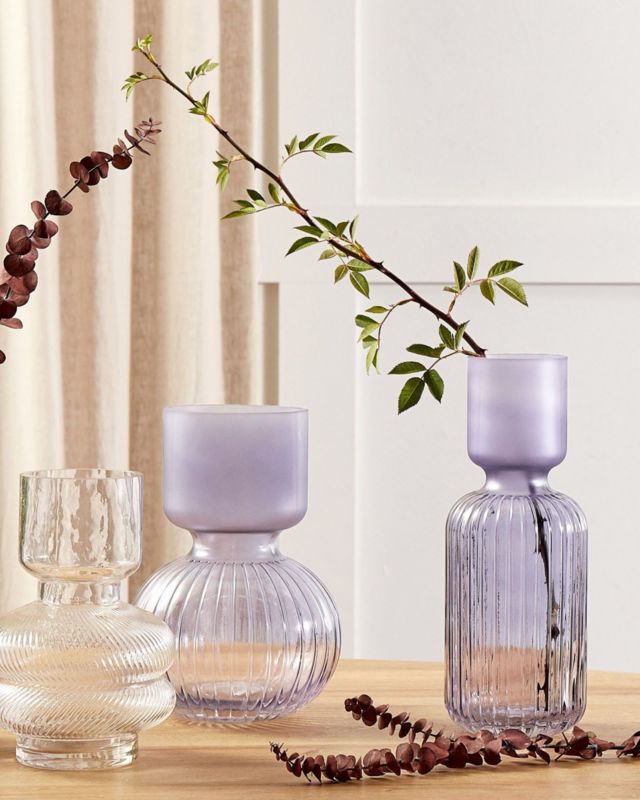 Vase til blomster Tragana glas lilla 1 stk.