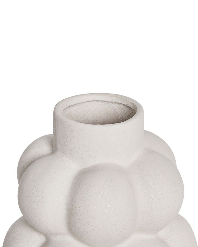 Vase til blomster Vimba keramik knækket hvid 1 stk.