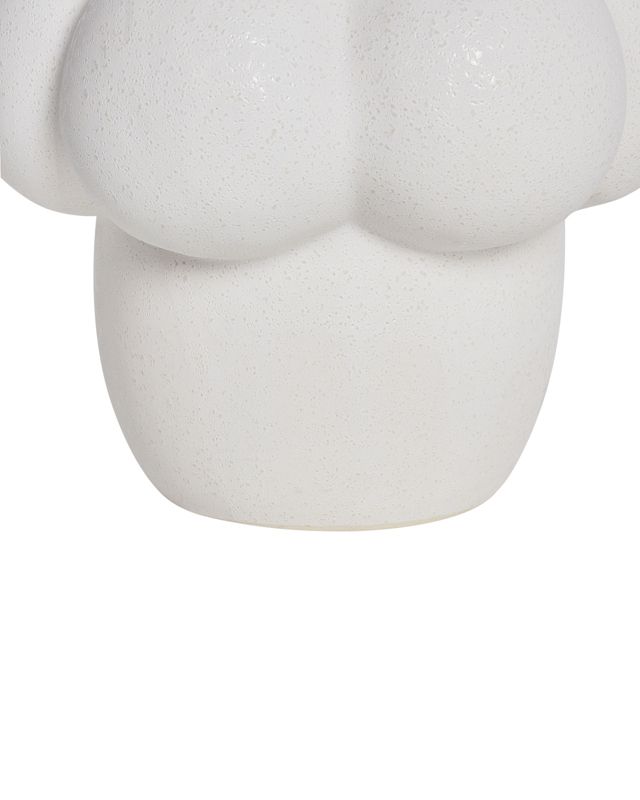 Vase til blomster Vimba keramik knækket hvid 1 stk.