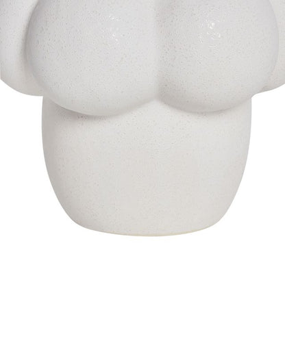 Vase til blomster Vimba keramik knækket hvid 1 stk.