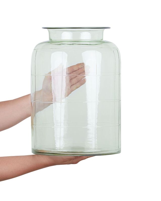 Vindaloo vase til blomster i klart grøn glas, 1 stk.