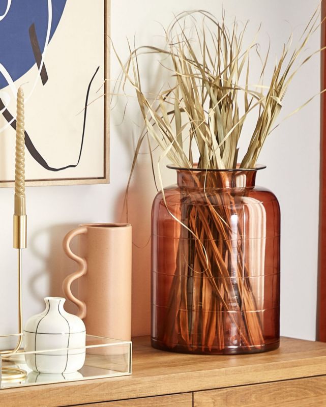 Vindaloo vase til blomster i glas, gyldenbrun, 1 stk.