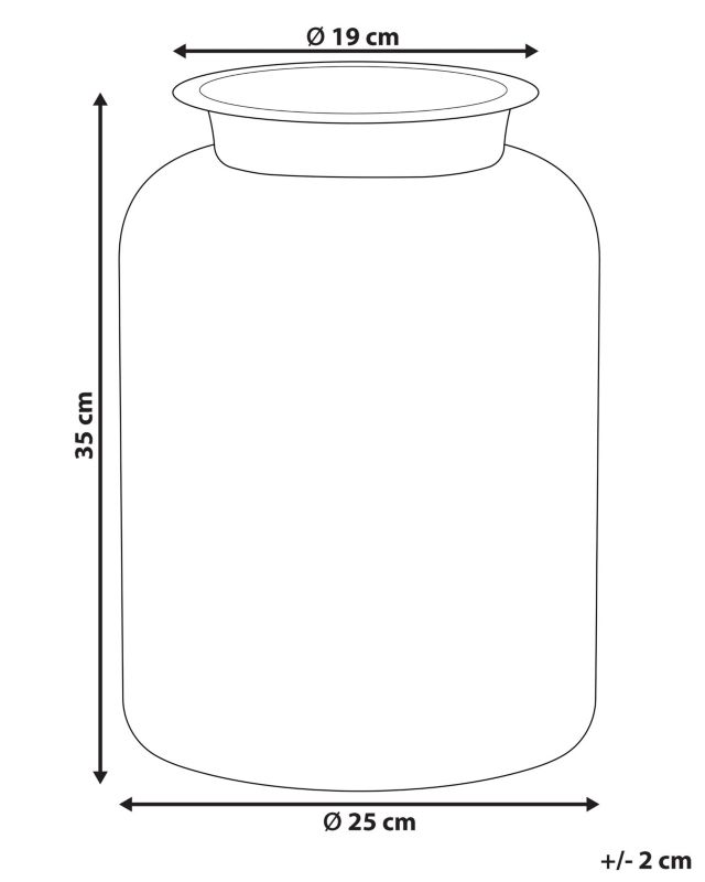Vindaloo vase til blomster i glas, gyldenbrun, 1 stk.