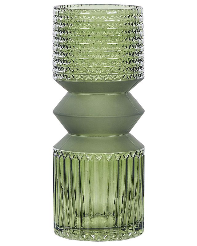 Vase til blomster Vradeto glas olivengrøn 1 stk.