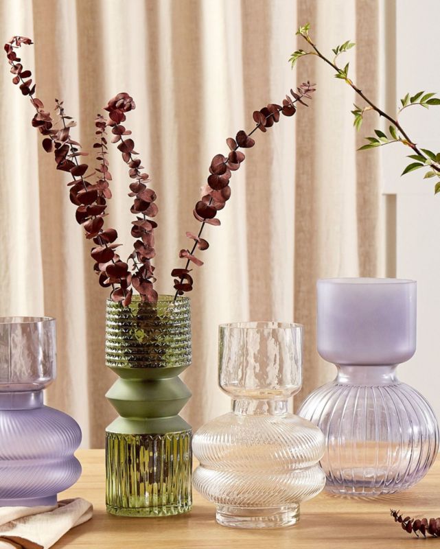 Vase til blomster Vradeto glas olivengrøn 1 stk.