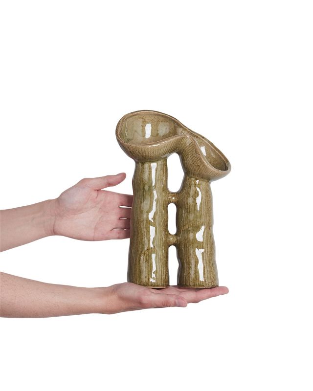 Waterpoppy keramisk vase til blomster i grøn – 1 stk.
