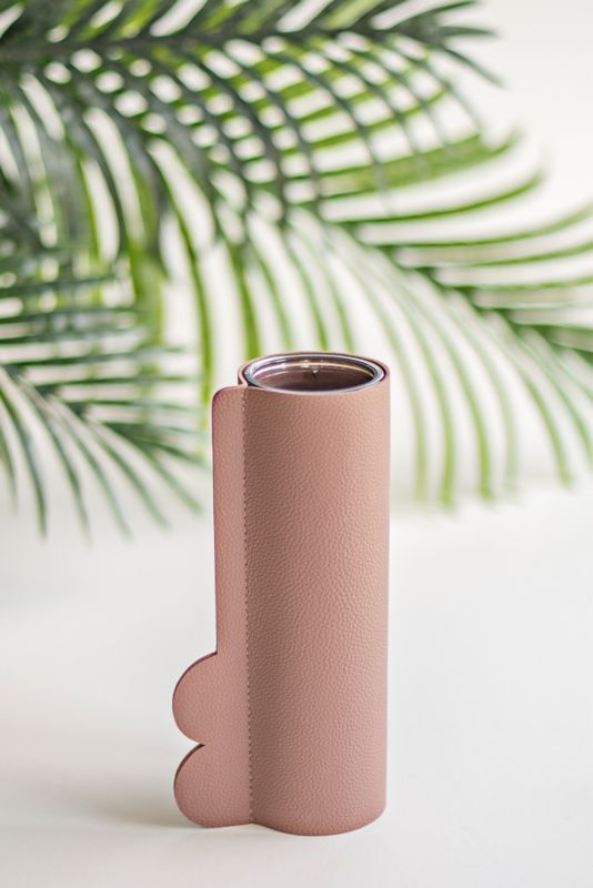Glasvase Direct Home and Garden med pink hylster 20,5 cm