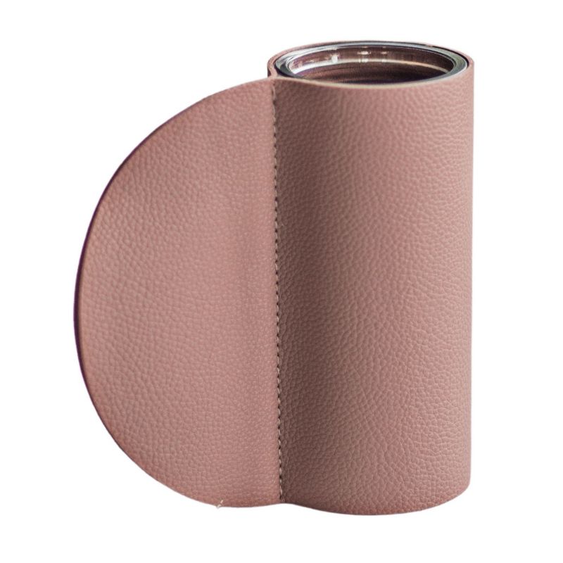 Glasvase med pink hylster 14 cm
