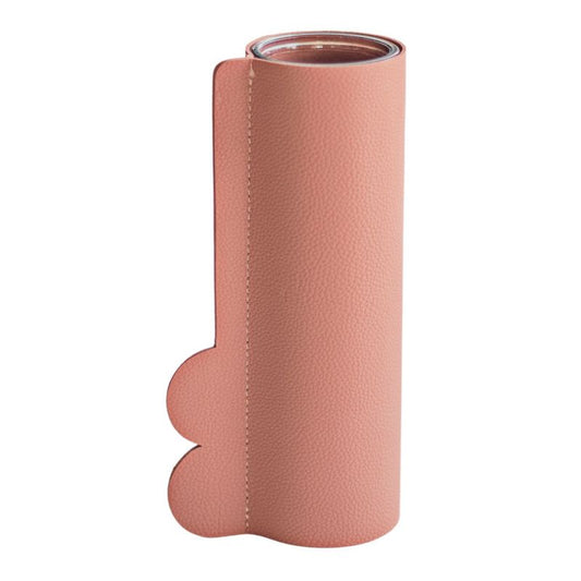 Glasvase med hylster 20,5 cm rosa