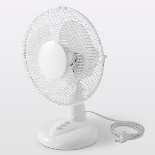 Hvid bordventilator 23 cm
