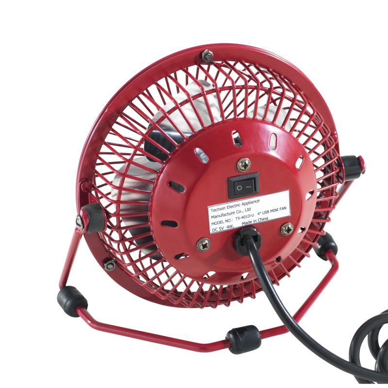 Mini USB-ventilator 10 cm rød