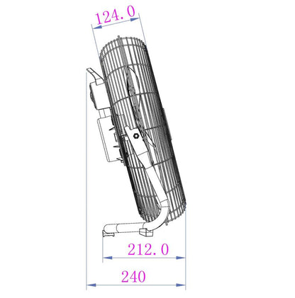 Gulvventilator 110 W 45 cm krom