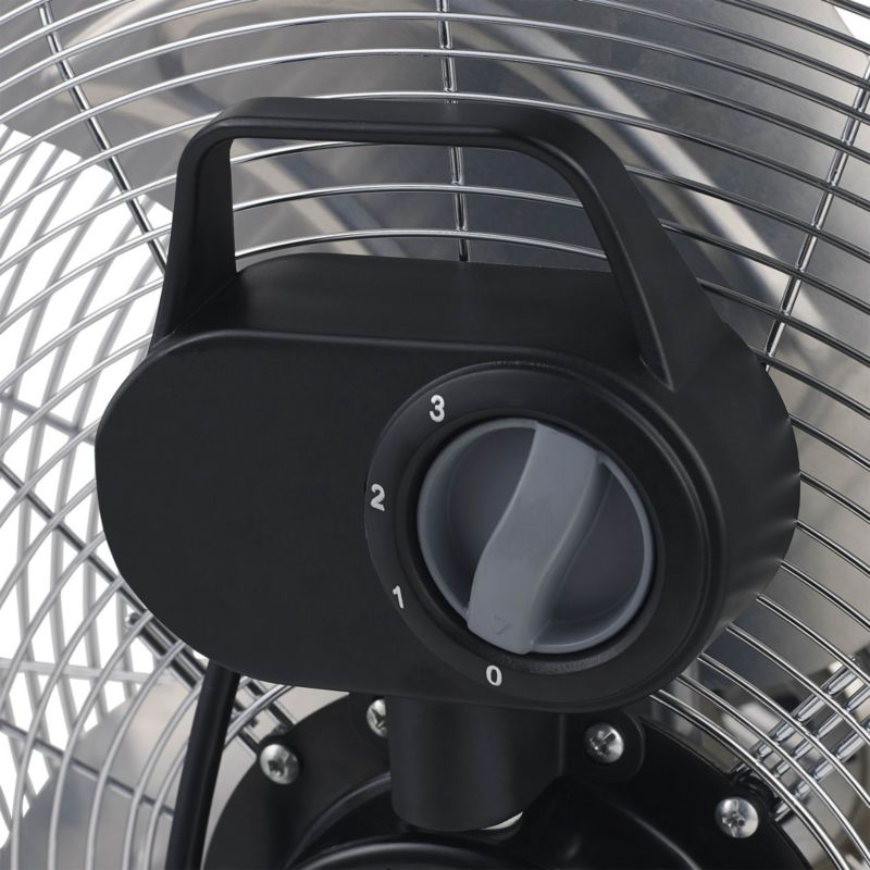 Gulvventilator 110 W 45 cm krom