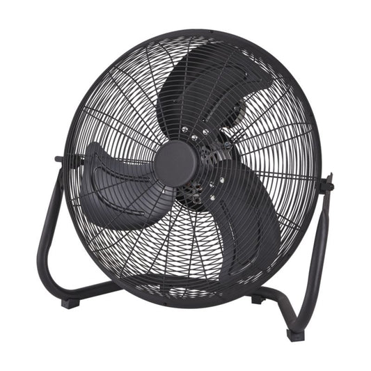 Gulvventilator 45 cm mat-sort