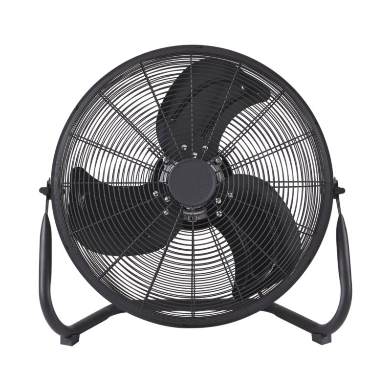 Gulvventilator 45 cm mat-sort