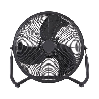Gulvventilator 45 cm mat-sort