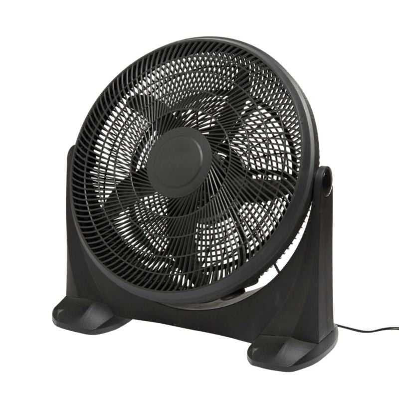 Gulvventilator 50 cm mat-sort
