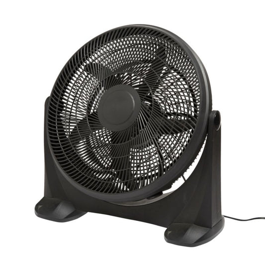 Gulvventilator 50 cm mat-sort