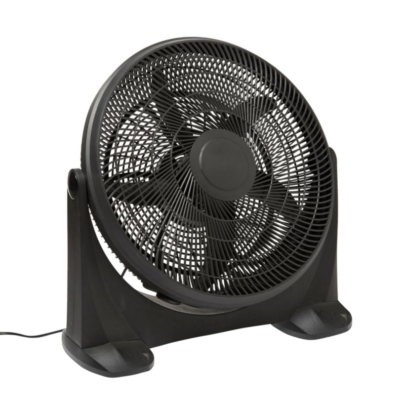 Gulvventilator 50 cm mat-sort