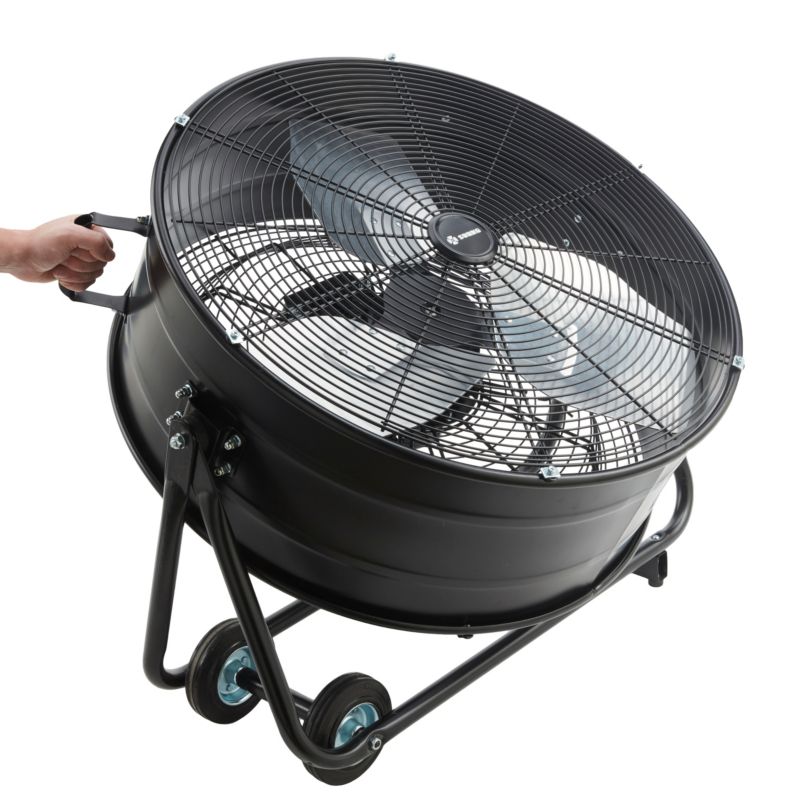 Industriel ventilator 60 cm mat-sort